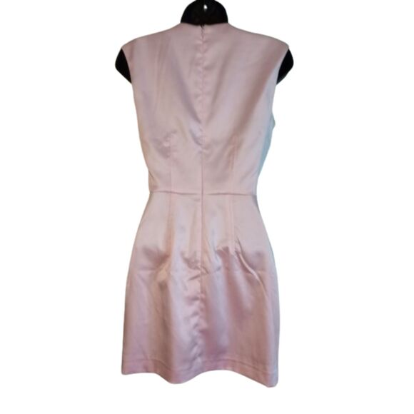 Zara NWOT Women's Size XS Pink Satin Fitted Mini Dress - Picture 2 of 7